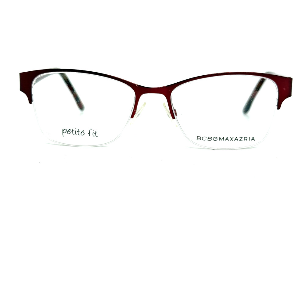 BCBG Maxazria‎ Cat Eye Half Frame Eyeglasses Irina Wine 49 16 125 H20676